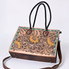 ADBG1158 American Darling Floral Tooled Leather Tote -Western Crossbody Bag