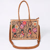 ADBG1158 American Darling Floral Tooled Leather Tote -Western Crossbody Bag