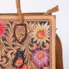 ADBG1158 American Darling Floral Tooled Leather Tote -Western Crossbody Bag