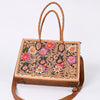 ADBG1158 American Darling Floral Tooled Leather Tote -Western Crossbody Bag