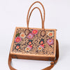 ADBG1158 American Darling Floral Tooled Leather Tote -Western Crossbody Bag