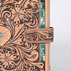 ADBG1040 American Darling Hand-Tooled Floral Genuine Leather Western Portfolio Bag