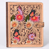 ADBG1040 American Darling Hand-Tooled Floral Genuine Leather Western Portfolio Bag