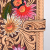 ADBG1040 American Darling Hand-Tooled Floral Genuine Leather Western Portfolio Bag
