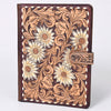 ADBG1040 American Darling Hand-Tooled Floral Genuine Leather Western Portfolio Bag