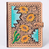 ADBG1040 American Darling Hand-Tooled Floral Genuine Leather Western Portfolio Bag