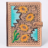 ADBG1040 American Darling Hand-Tooled Floral Genuine Leather Western Portfolio Bag