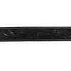ADBLF215 Black Hand-Tooled Leather Belt with Matching Floral Buckle