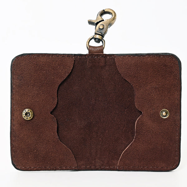 ADBGA406 American Darling Hand Tooled Floral Carved Genuine Leather Card-Holder