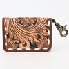 ADBGA406 American Darling Hand Tooled Floral Carved Genuine Leather Card-Holder