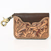 ADBGA407 American Darling Hand Tooled Floral Carved Genuine Western Leather Key Ring