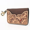 ADBGA407 American Darling Hand Tooled Floral Carved Genuine Western Leather Key Ring