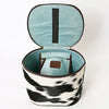 ADBGA411 American Darling Hair-On Hide Jewelry Case with Tooled Leather Top and Spacious Interior