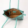 ADBGZ757 Tall Western Tote - Hand Tooled Leather Bag with Braided Handles