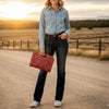 ADBGZ759B Clutch Genuine Western Leather Women Bag
