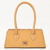ADBGZ764 Trapezoid Western Satchel - Hand Tooled Leather Clutch Bag