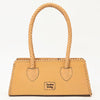 ADBGZ764 Trapezoid Western Satchel - Hand Tooled Leather Clutch Bag