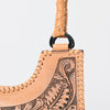 ADBGZ767 Natural Vertical Tote Bag - Hand Tooled Leather Western Purse
