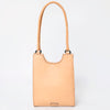 ADBGZ767 Natural Vertical Tote Bag - Hand Tooled Leather Western Purse