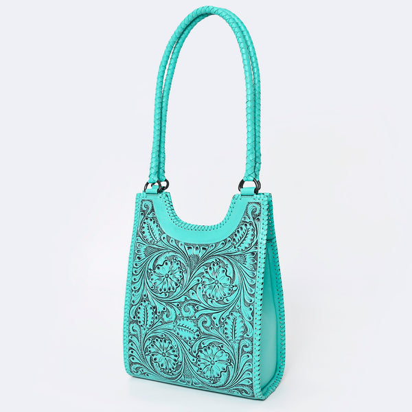 LC-ADBGZ767B Tote Hand Tooled Genuine Western Leather Women Bag