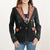 ADBZ048 Western Style Denim Blazer with Authentic Harness Leather Detailing