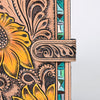 ADBG1040 American Darling Hand-Tooled Floral Genuine Leather Western Portfolio Bag