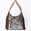 ADBG803 American Darling Western Hobo Bag Hair-On Cowhide & Tooled Leather Shoulder Purse