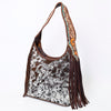 ADBG803 American Darling Western Hobo Bag Hair-On Cowhide & Tooled Leather Shoulder Purse