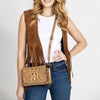 ADBG1193 American Darling Western Crossbody Bag Crocodile Embossed Genuine Leather