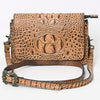 ADBG1193 American Darling Western Crossbody Bag Crocodile Embossed Genuine Leather
