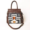ADBGA400 American Darling Hand Woven Saddle Blanket Genuine Leather Tote Bag