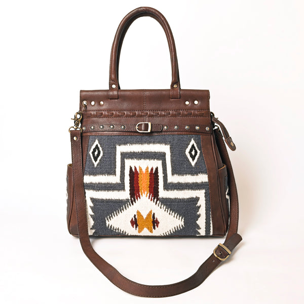 ADBGA400 American Darling Hand Woven Saddle Blanket Genuine Leather Tote Bag