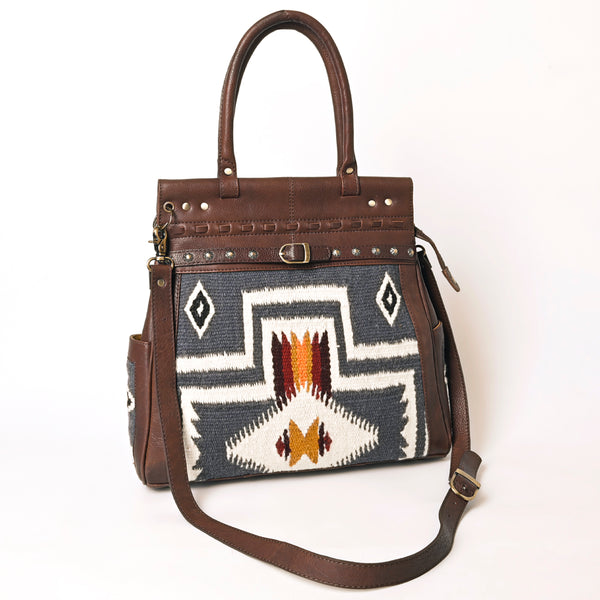 ADBGA400 American Darling Hand Woven Saddle Blanket Genuine Leather Tote Bag