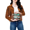 ADBG1195 American Darling Western Organizer Bag Crocodile Embossed Hand Tooled Leather