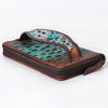 ADBG1195 American Darling Western Organizer Bag Crocodile Embossed Hand Tooled Leather