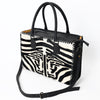 ADBG229 American Darling Western Tote Bag - Handcrafted Hair-On Cowhide & Braided Leather