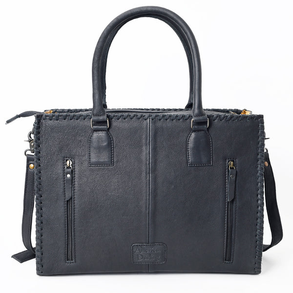 ADBG229 American Darling Western Tote Bag - Handcrafted Hair-On Cowhide & Braided Leather