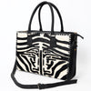 ADBG229 American Darling Western Tote Bag - Handcrafted Hair-On Cowhide & Braided Leather