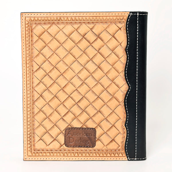 ADBG1196 American Darling Western Hand Tooled Leather Portfolio Bag Genuine Leather