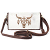 ADBGM169 Hair-On Leather Western Crossbody Purse with Western Scene