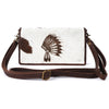 ADBGM169 Hair-On Leather Western Crossbody Purse with Western Scene