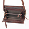 ADBGM169 Hair-On Leather Western Crossbody Purse with Western Scene