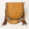 ADBGA413 American Darling Genuine Leather Rivetted Fringe Western Messenger Bag
