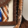 ADBGA415 American Darling Hand Woven Saddle Blanket & Genuine Leather Fringed Cross body Bag