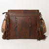 ADBGA415 American Darling Hand Woven Saddle Blanket & Genuine Leather Fringed Cross body Bag