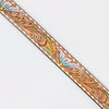 LC-ADBLF159 Tooled Leather Western Belt - Pastel Blue & Pink Floral Design