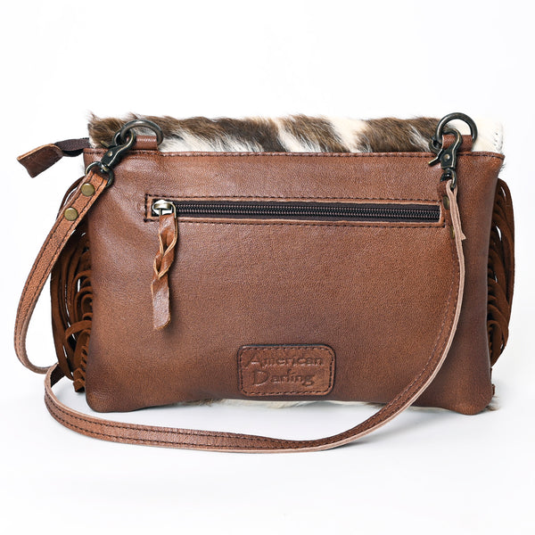 ADBG360 American Darling Hand Tooled Leather Small Cross body Bag with Hair-On Cowhide