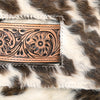 ADBG360 American Darling Hand Tooled Leather Small Cross body Bag with Hair-On Cowhide