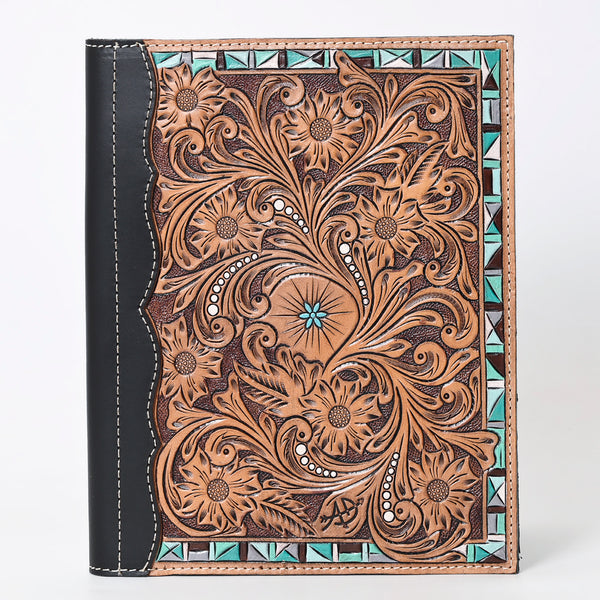 ADBG1196 American Darling Western Hand Tooled Leather Portfolio Bag Genuine Leather