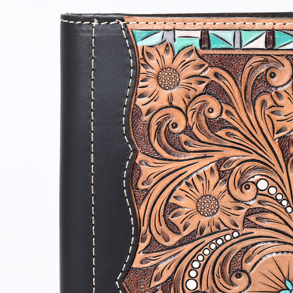 ADBG1196 American Darling Western Hand Tooled Leather Portfolio Bag Genuine Leather